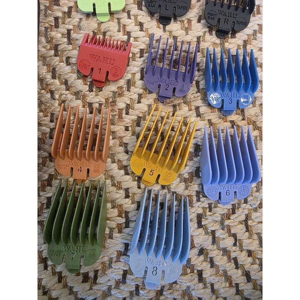 Wahl Color Pro Corded Hair Clipper Kit Model MC3 Color Coded Guides Case H1 - Picture 12 of 16